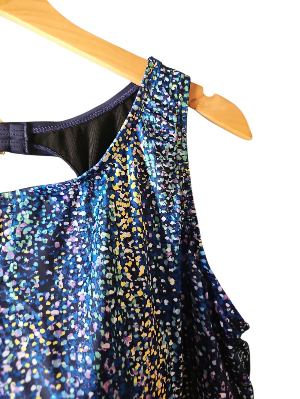 Swimsuits For ALL Plus-Size Blue Patterned High-Neck One-Piece Swimsuit NEW 28 - Picture 3 of 5